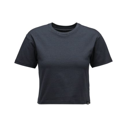 W BD STRIPE CROP SS TEE