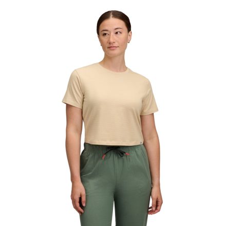 Black Diamond W BD STRIPE CROP SS TEE