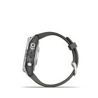 Garmin Fenix 7S Pro Solar, ezüst, grafitszürke szilikon szíjjal pulzusmérő óra