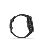 Garmin Fenix 7S Pro Sapphire Solar, Szürke DLC titánium, fekete szilikon szíjjal pulzusmérő óra