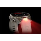 Garmin Fenix 7S Pro Sapphire, krémarany, homokkő színű szilikon szíjjal pulzusmérő óra