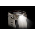 Garmin Fenix 7S Pro Sapphire, krémarany, homokkő színű szilikon szíjjal pulzusmérő óra