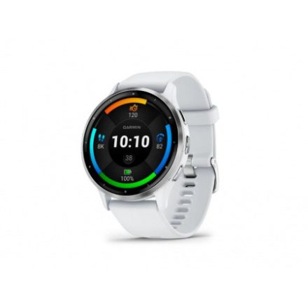 Garmin Venu 3 Silver Steel / Whitestone with Silicone Strap