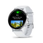 Garmin Venu 3 Homokkő, ezüst kerettel Szilikon Szíjjal