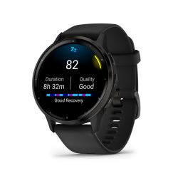 Garmin Venu 3 Fekete, fekete kerettel Szilikon Szíjjal