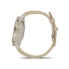 Garmin Venu 3s Francia szürke-krémarany, bőr és szilikon szíjjal