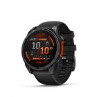 Garmin Fenix 8 Amoled 47mm Sötétszürke fekete szilikon szíjjal pulzusmérő óra