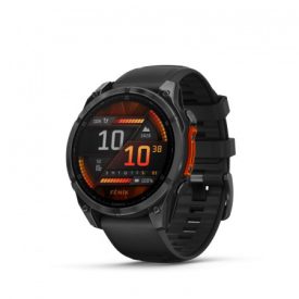   Garmin Fenix 8 Amoled 47mm Sötétszürke fekete szilikon szíjjal pulzusmérő óra