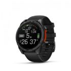 Garmin Fenix 8 Amoled 47mm Sötétszürke fekete szilikon szíjjal pulzusmérő óra