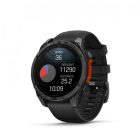 Garmin Fenix 8 Amoled 47mm Sötétszürke fekete szilikon szíjjal pulzusmérő óra
