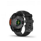 Garmin Fenix 8 Amoled 47mm Sötétszürke fekete szilikon szíjjal pulzusmérő óra