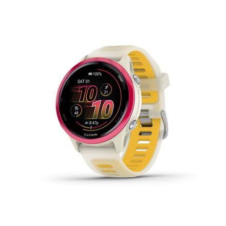 Garmin Forerunner 570 42mm Raspberry Aluminum with Translucent Bone/Mango Band