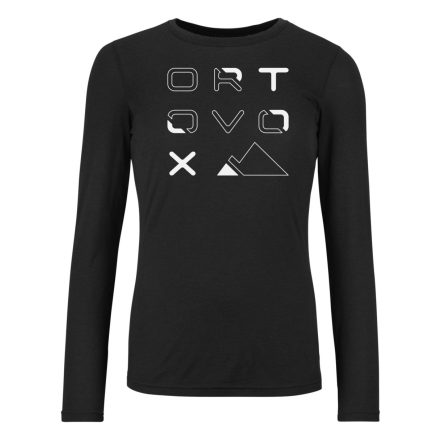 185 Merino Brand Outline Long Sleeve Women's